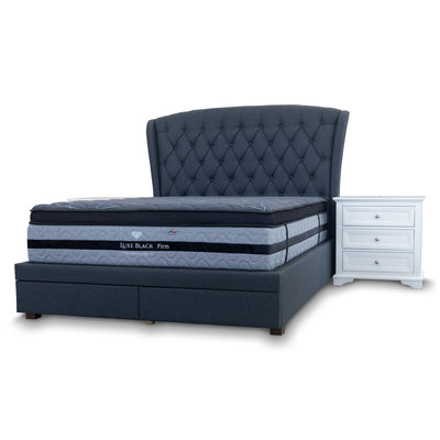 The Grace King Fabric Storage Bed - Charcoal available to purchase from Warehouse Furniture Clearance at our next sale event.
