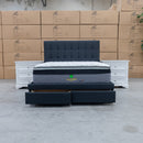 The Zara Double Upholstered Storage Bed - Charcoal available to purchase from Warehouse Furniture Clearance at our next sale event.