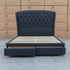 The Grace King Fabric Storage Bed - Charcoal