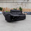 The Maine Three Seat Recliner Lounge - Jet available to purchase from Warehouse Furniture Clearance at our next sale event.