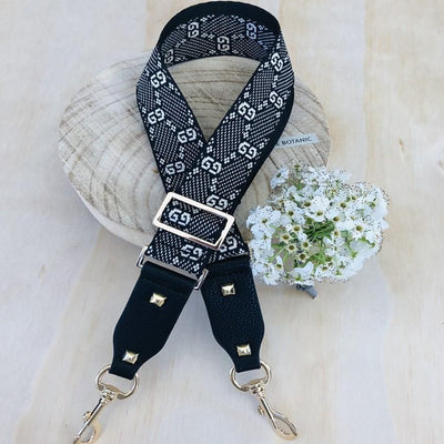 The G9 Black - Bag Strap - Silver Hardware available to purchase from Warehouse Furniture Clearance at our next sale event.