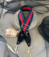 The Green & Red Stripe - Bag Strap - Gold Hardware