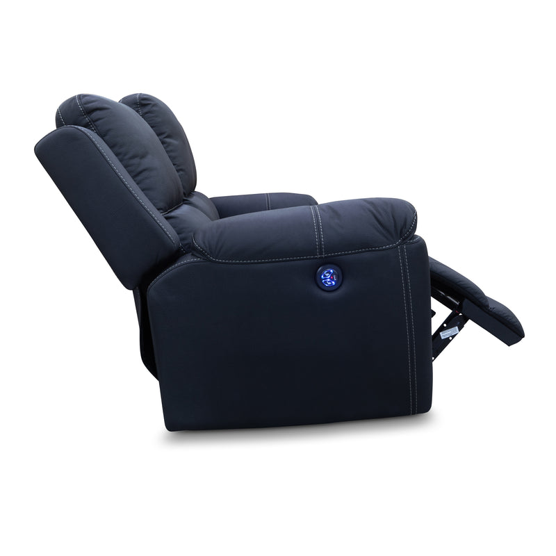 The Hamilton Electric Three Seat Recliner Lounge - Jet available to purchase from Warehouse Furniture Clearance at our next sale event.
