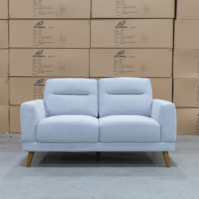 The Harlow Two Seater Sofa - Silver available to purchase from Warehouse Furniture Clearance at our next sale event.