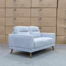 The Harlow Two Seater Sofa - Silver available to purchase from Warehouse Furniture Clearance at our next sale event.