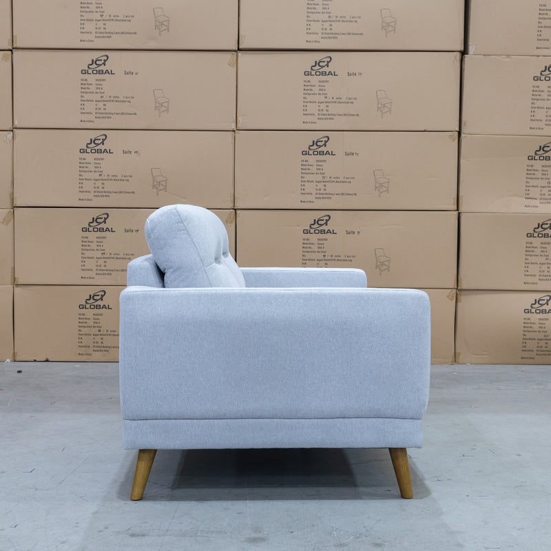 The Harlow Two Seater Sofa - Silver available to purchase from Warehouse Furniture Clearance at our next sale event.