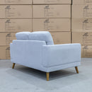 The Harlow Two Seater Sofa - Silver available to purchase from Warehouse Furniture Clearance at our next sale event.