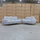 The Harlow Two Seater Sofa - Silver available to purchase from Warehouse Furniture Clearance at our next sale event.