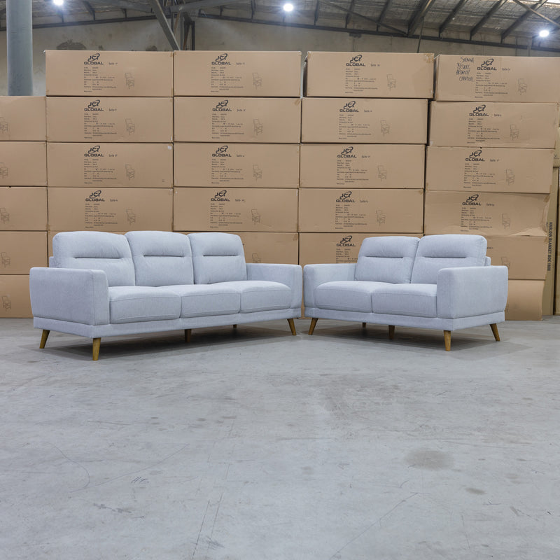 The Harlow Two Seater Sofa - Silver available to purchase from Warehouse Furniture Clearance at our next sale event.