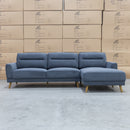 The Harlow Three Seat Chaise Lounge RHF - Charcoal available to purchase from Warehouse Furniture Clearance at our next sale event.