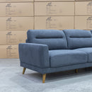 The Harlow Three Seat Chaise Lounge RHF - Charcoal available to purchase from Warehouse Furniture Clearance at our next sale event.