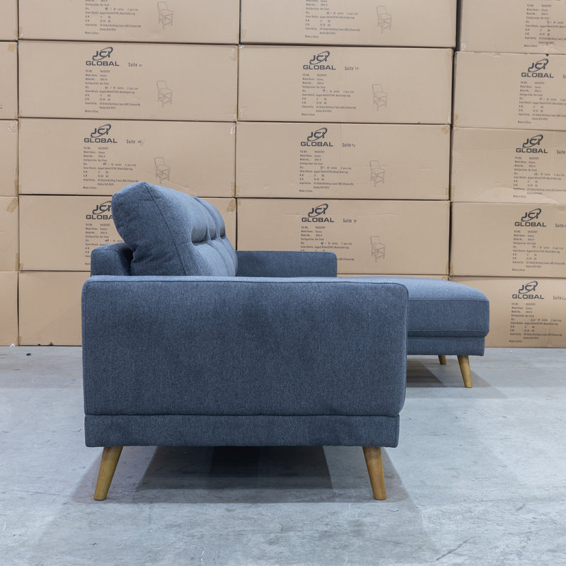 The Harlow Three Seat Chaise Lounge RHF - Charcoal available to purchase from Warehouse Furniture Clearance at our next sale event.