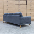 The Harlow Three Seat Chaise Lounge RHF - Charcoal available to purchase from Warehouse Furniture Clearance at our next sale event.