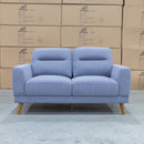 The Harlow Two Seater Sofa - Denim available to purchase from Warehouse Furniture Clearance at our next sale event.