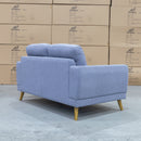 The Harlow Two Seater Sofa - Denim available to purchase from Warehouse Furniture Clearance at our next sale event.