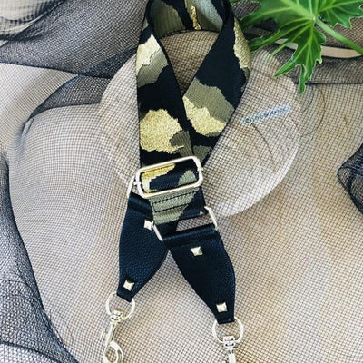 The Khaki Camo - Bag Strap - Silver Hardware available to purchase from Warehouse Furniture Clearance at our next sale event.