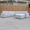 The Layne Modular Corner Lounge with Ottoman - Silver available to purchase from Warehouse Furniture Clearance at our next sale event.