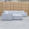 The Layne Modular Corner Lounge with Ottoman - Silver available to purchase from Warehouse Furniture Clearance at our next sale event.