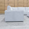 The Layne Modular Corner Lounge with Ottoman - Silver available to purchase from Warehouse Furniture Clearance at our next sale event.