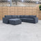The Layne Modular Corner Lounge with Ottoman - Charcoal available to purchase from Warehouse Furniture Clearance at our next sale event.