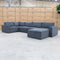 The Layne Modular Corner Lounge with Ottoman - Charcoal available to purchase from Warehouse Furniture Clearance at our next sale event.