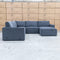 The Layne Modular Corner Lounge with Ottoman - Charcoal available to purchase from Warehouse Furniture Clearance at our next sale event.