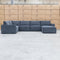 The Layne Modular Corner Lounge with Ottoman - Charcoal available to purchase from Warehouse Furniture Clearance at our next sale event.