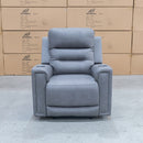 The Tacoma Triple-Motor Single Recliner Lounge - Peru Ash available to purchase from Warehouse Furniture Clearance at our next sale event.