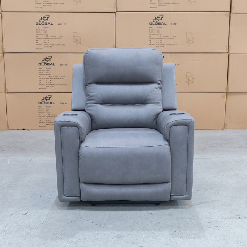The Tacoma Triple-Motor Single Recliner Lounge - Peru Ash available to purchase from Warehouse Furniture Clearance at our next sale event.