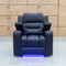 The Toronto Dual-Motor Recliner - Black Leather available to purchase from Warehouse Furniture Clearance at our next sale event.