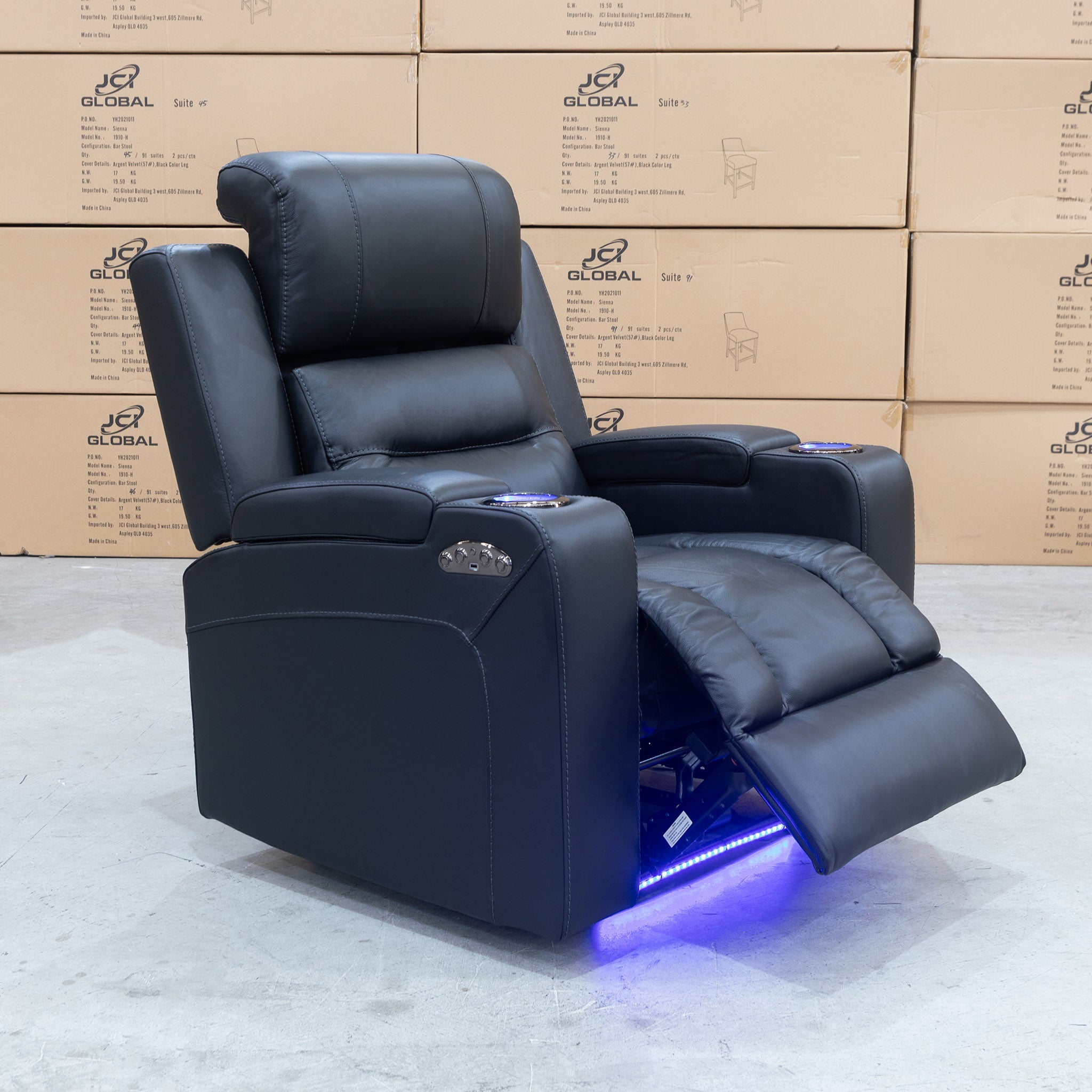 Leather discount recliner clearance