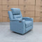 The Toronto Dual-Motor Recliner - Ice Blue Leather available to purchase from Warehouse Furniture Clearance at our next sale event.