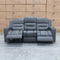 The Toronto Three Seat Dual-Motor Recliner Theatre Lounge - Storm Leather available to purchase from Warehouse Furniture Clearance at our next sale event.