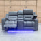 The Toronto Two Seat Dual-Motor Recliner Theatre Lounge - Storm Leather available to purchase from Warehouse Furniture Clearance at our next sale event.