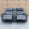 The Toronto Two Seat Dual-Motor Recliner Theatre Lounge - Storm Leather available to purchase from Warehouse Furniture Clearance at our next sale event.