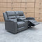 The Toronto Two Seat Dual-Motor Recliner Theatre Lounge - Storm Leather available to purchase from Warehouse Furniture Clearance at our next sale event.
