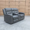 The Toronto Two Seat Dual-Motor Recliner Theatre Lounge - Storm Leather available to purchase from Warehouse Furniture Clearance at our next sale event.