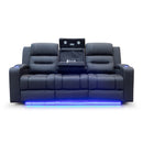 The Toronto 3 Seater Dual-Electric Recliner Lounge - Jet available to purchase from Warehouse Furniture Clearance at our next sale event.