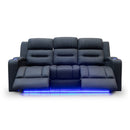 The Toronto 3 Seater Dual-Electric Recliner Lounge - Jet available to purchase from Warehouse Furniture Clearance at our next sale event.