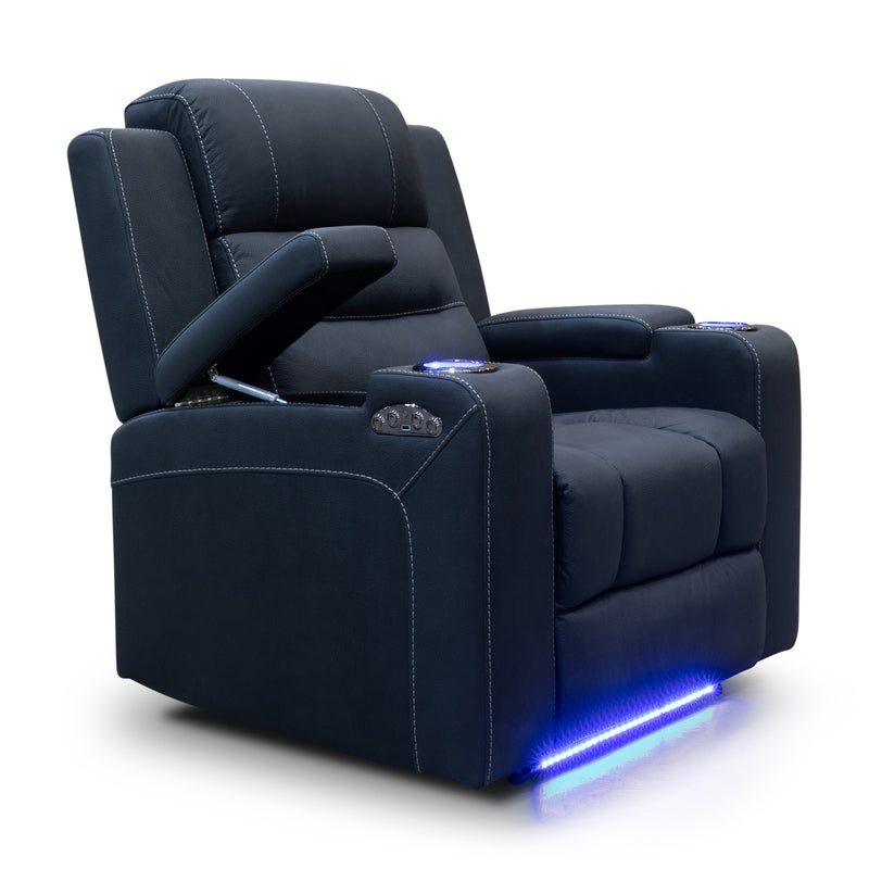 The Toronto Dual-Electric Recliner - Jet available to purchase from Warehouse Furniture Clearance at our next sale event.