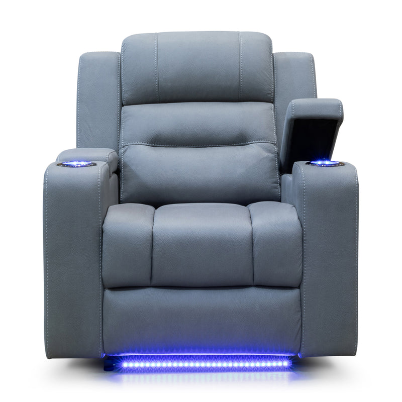 The Toronto Dual-Electric Recliner - Ash available to purchase from Warehouse Furniture Clearance at our next sale event.