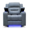 The Toronto Dual-Electric Recliner - Ash available to purchase from Warehouse Furniture Clearance at our next sale event.