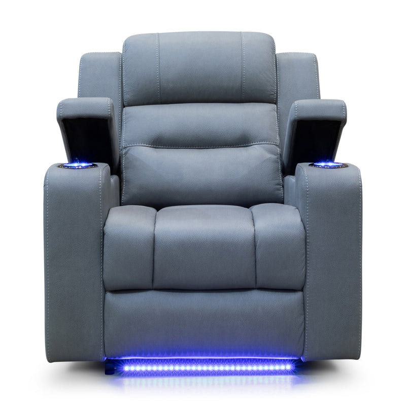 The Toronto Dual-Electric Recliner - Ash available to purchase from Warehouse Furniture Clearance at our next sale event.