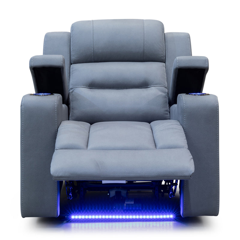 The Toronto Dual-Electric Recliner - Ash available to purchase from Warehouse Furniture Clearance at our next sale event.