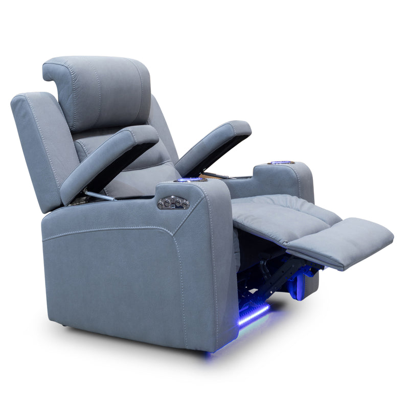 The Toronto Dual-Electric Recliner - Ash available to purchase from Warehouse Furniture Clearance at our next sale event.