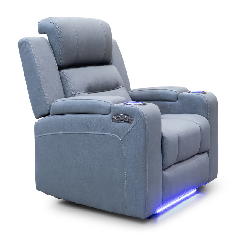 The Toronto Dual-Electric Recliner - Ash available to purchase from Warehouse Furniture Clearance at our next sale event.