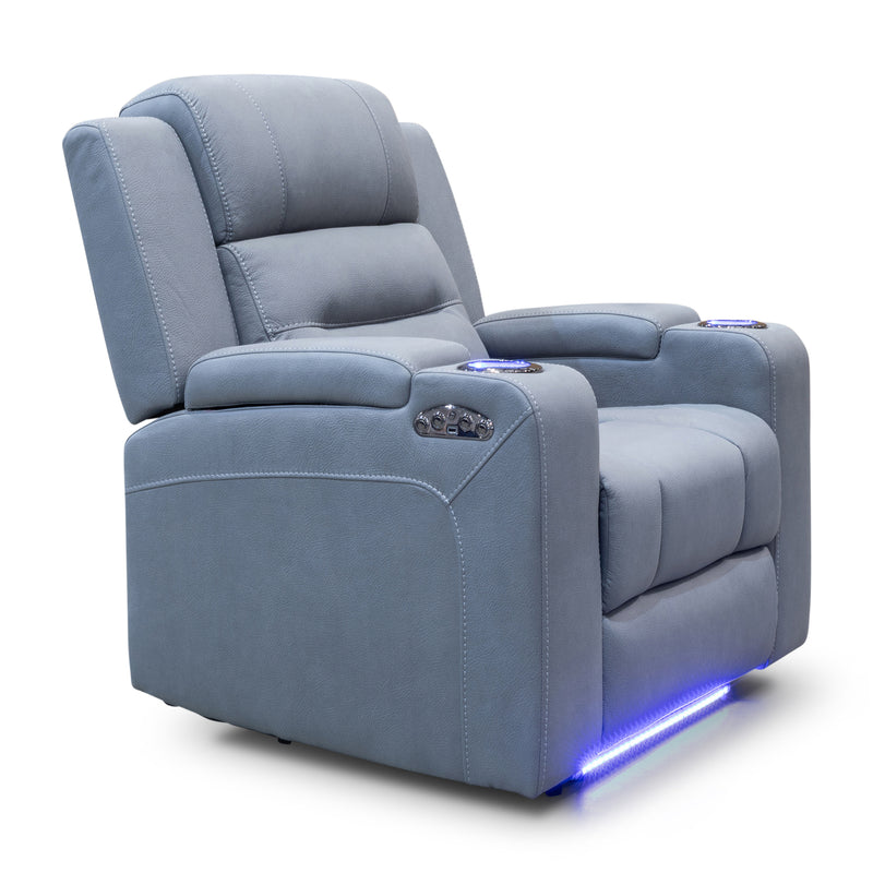 The Toronto Dual-Electric Recliner - Ash available to purchase from Warehouse Furniture Clearance at our next sale event.