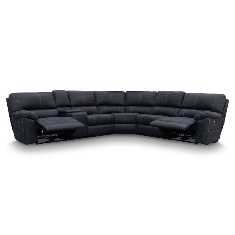 The Sanctuary Electric Corner Recliner Lounge - Jet available to purchase from Warehouse Furniture Clearance at our next sale event.