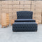 The Elizabeth Queen Fabric Bed - Charcoal available to purchase from Warehouse Furniture Clearance at our next sale event.