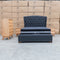The Elizabeth Queen Fabric Bed - Charcoal available to purchase from Warehouse Furniture Clearance at our next sale event.